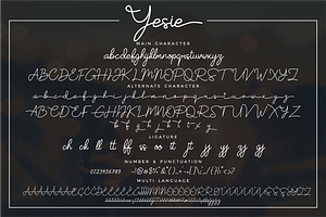 Yesie - Monoline Cursive Script Font