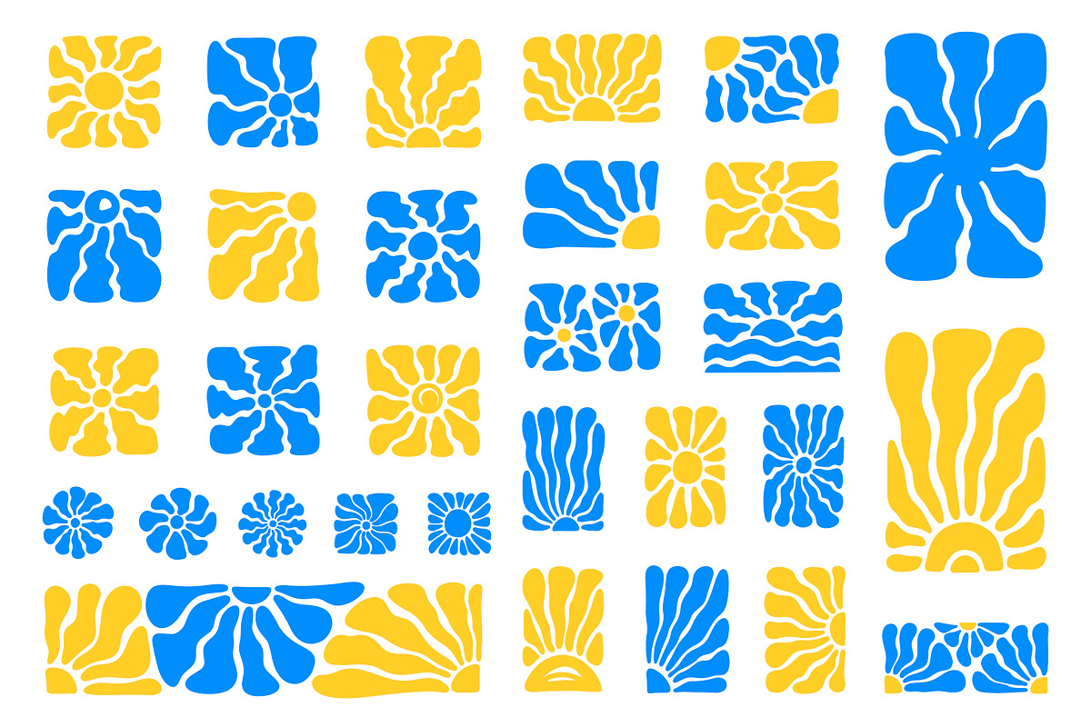 Sunburst Groovy Design Element Set, a Decorative Illustration by Lettering_Logo (Photo 2 of 8)