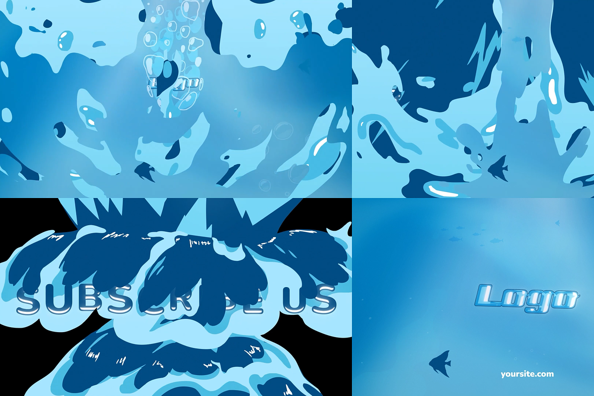 Water World Logo for DaVinci Resolve, a Templates & Theme by FlashFXbox (Photo 1 of 2)
