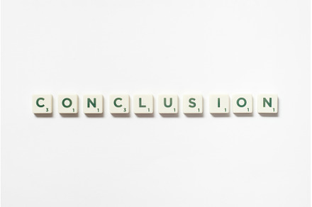 Conclusion formed of scrabble blocks, a School & Education Photo by Yaroslav Danylchenko