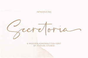 Secretoria - Handwritten Font