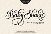 Baby Shake - Luxury Calligraphy Font, a Script Font by Airotype (Thumbnail 1 of 13)