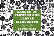 Gardening Flower And Leaves Silhouet, an Object Graphic by DesignBTF (Thumbnail 1 of 8)