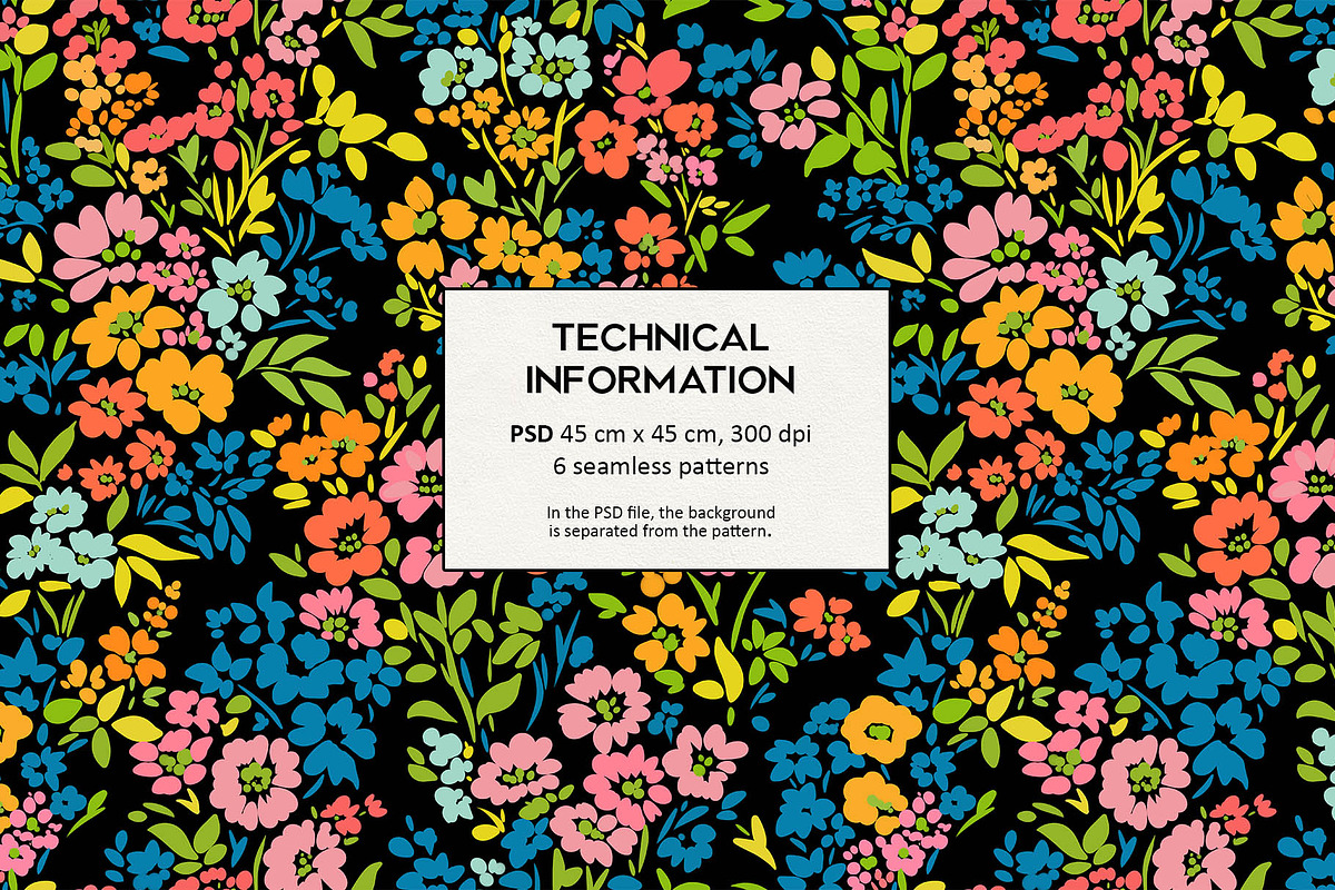 Midsummer. Floral pattern, a Pattern Graphic by emeraldthue (Photo 6 of 6)