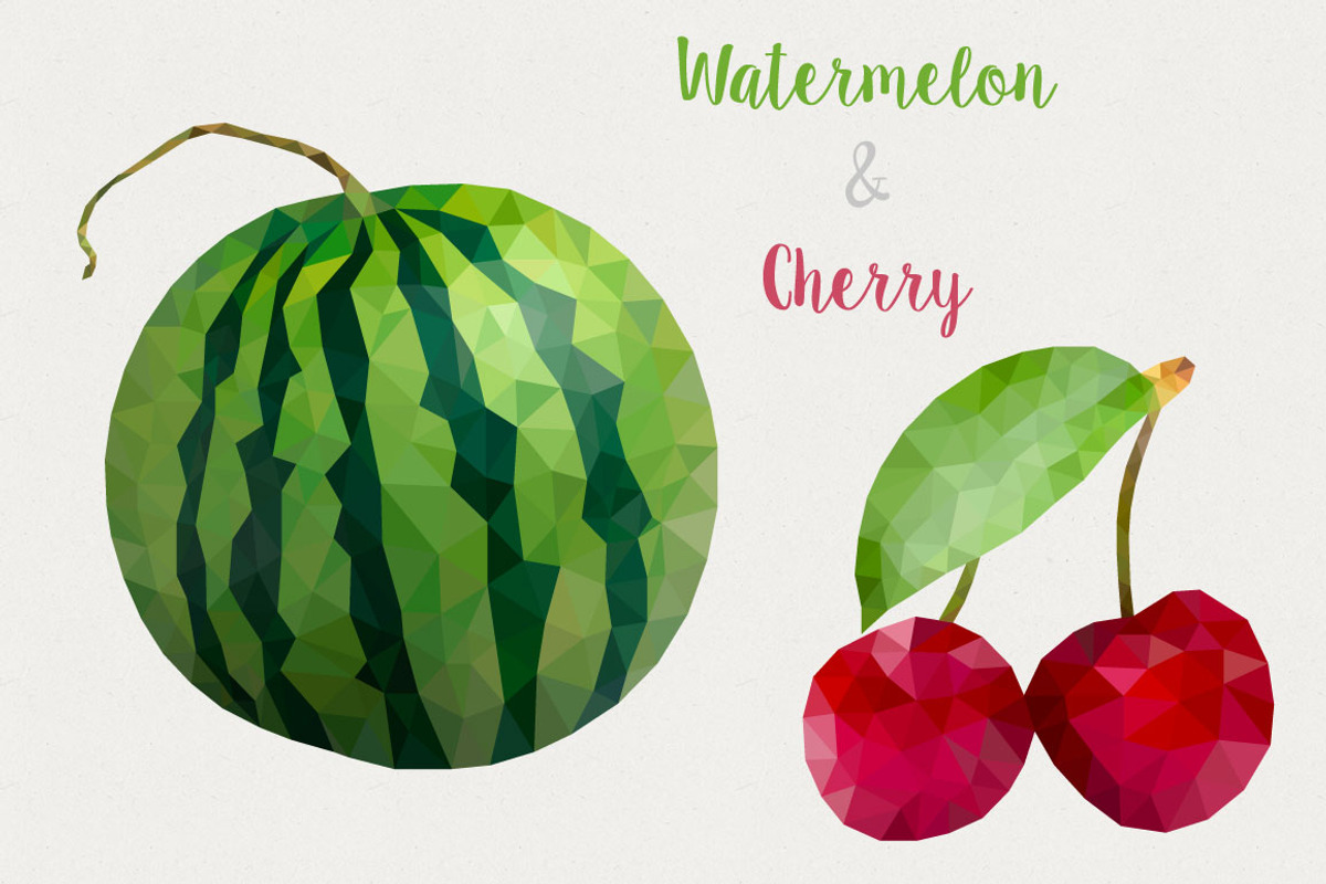 Geometric Fruit Set preview 4