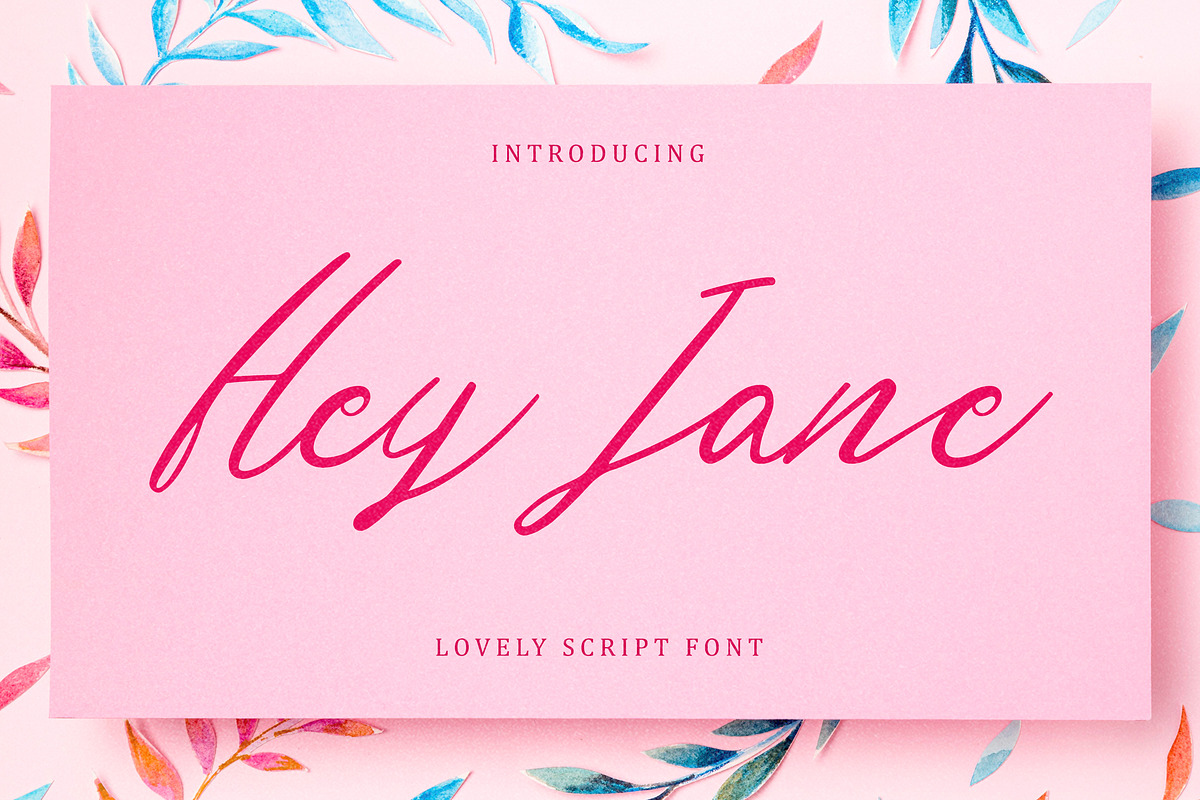 Hey Jane - Lovely Script, a Handwritten Font by Typefactoryco (Photo 1 of 9)