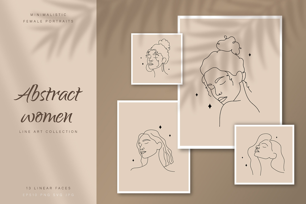 Abstract woman linear face, an Illustration by KeronnArt (Photo 1 of 10)