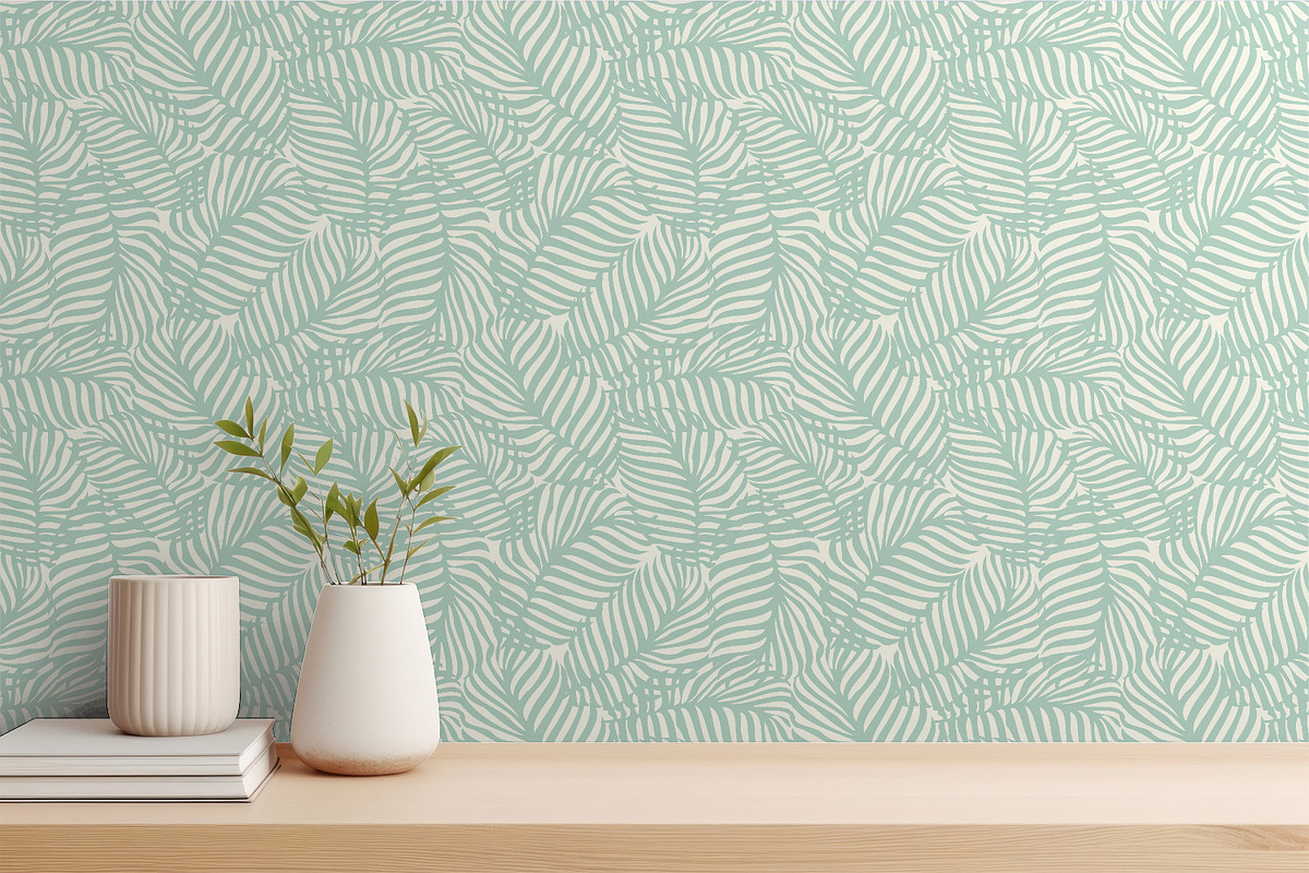 Subtle Plam Leaves, a Wallpaper Graphic by MalyskaStudio (Photo 3 of 5)
