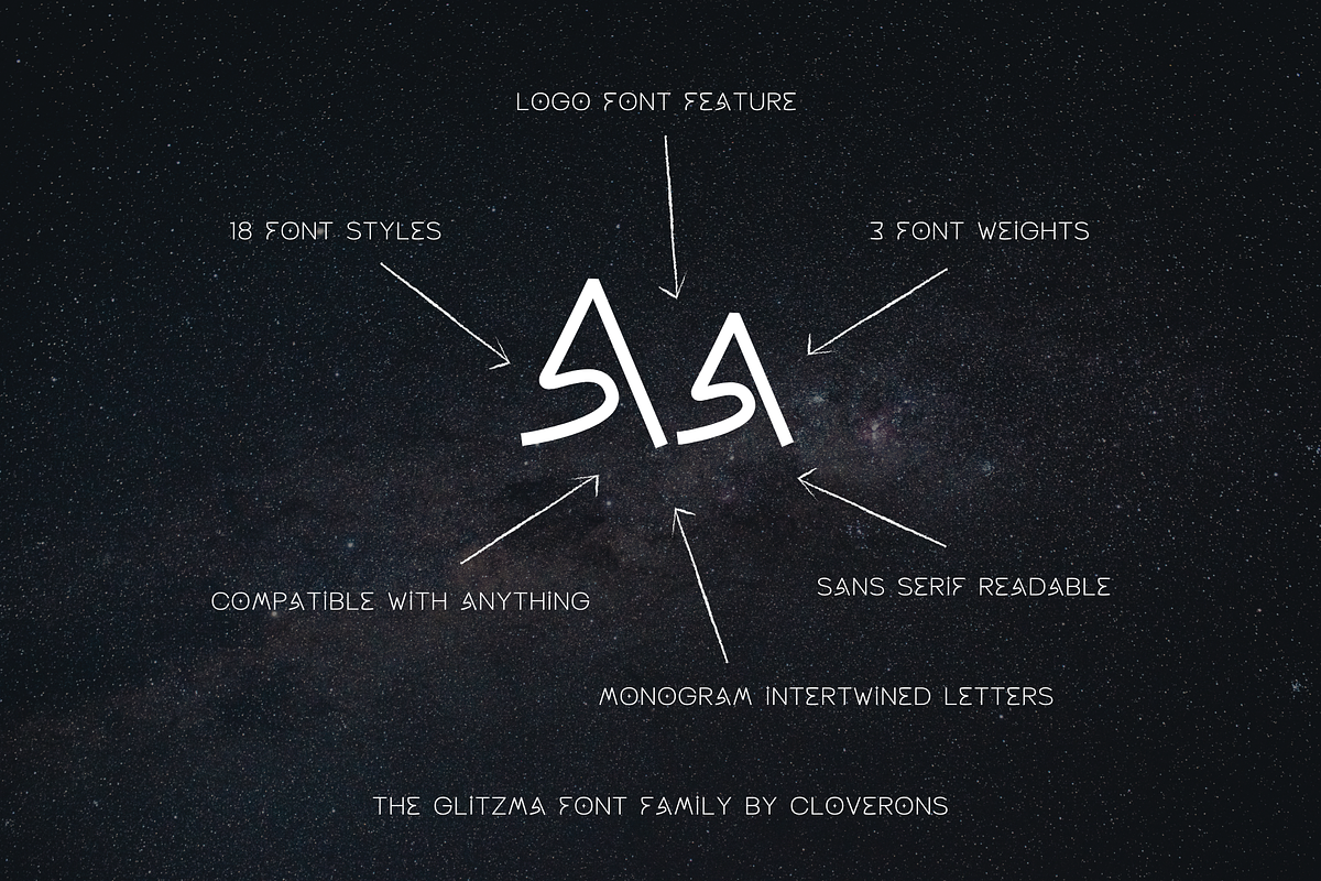 Glitzma Modern Sans Serif Logo Fonts, a Sans Serif Font by Cloverons (Photo 23 of 30)