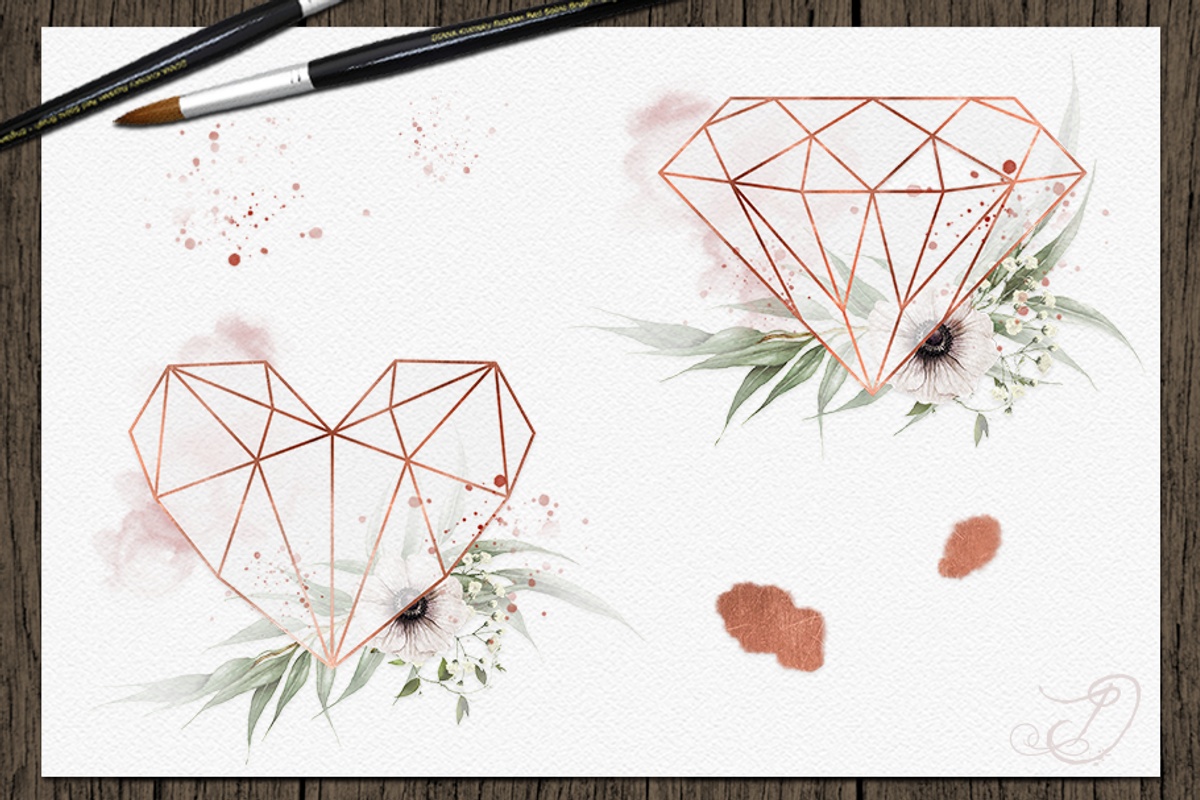 Eucalyptus Copper Frames, a Decorative Illustration by DioFlow (Photo 4 of 5)