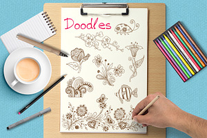 Doodle Nature Design Elements Vol.1