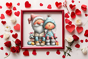 Christmas Girl and Santa Clip Art, an Illustration by RobertsArt (Thumbnail 2 of 7)