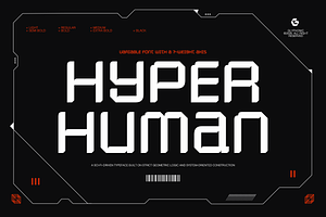 GC Hyper Human – Futurist Tech Sans, a Sans Serif Font by Glyphonic