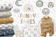 Funny animal faces and rainbows, an Animal Illustration by Moony Рatterns (Thumbnail 1 of 12)