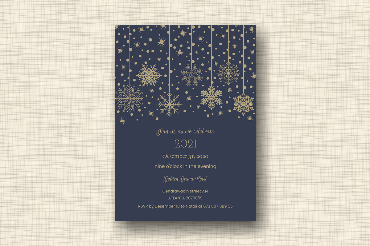 New year invitation set, an Invitation Template by NataLito (Photo 2 of 4)
