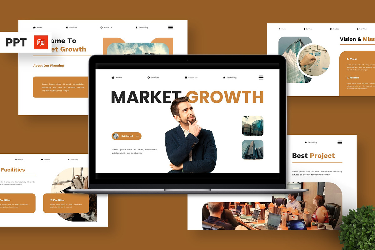Market Growth - Business Powerpoint