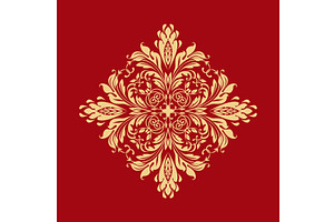 Damask graphic ornament. Floral, an Illustration by RODINA
