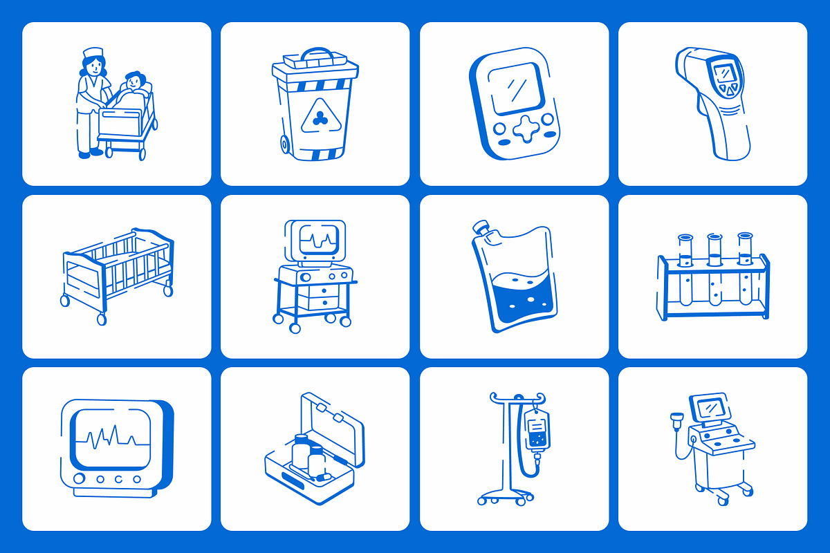 Nursing Doodles Icons Set, an Outline Icon by Vectors Market (Photo 6 of 8)
