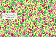 Pink florals seamless pattern, a Pattern Graphic by SirenaArt (Thumbnail 5 of 11)