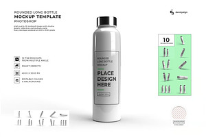 Long Bottle Tumbler Mockup Template, a Household Mockup by DesignRushMarket