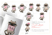 Valentine Cats Glitter Clipart PNG, an Animal Illustration by KaramfilaS (Thumbnail 5 of 14)