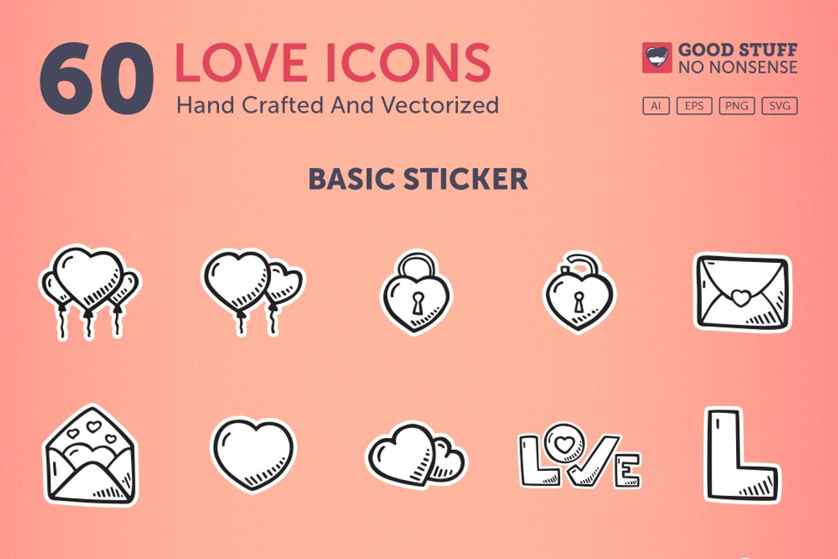 Valientine's Day - Hand Drawn Icons preview 4