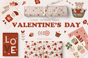 Valentines Day clipart & pattern, an Object Graphic by Cozy pattern shop (Thumbnail 1 of 7)