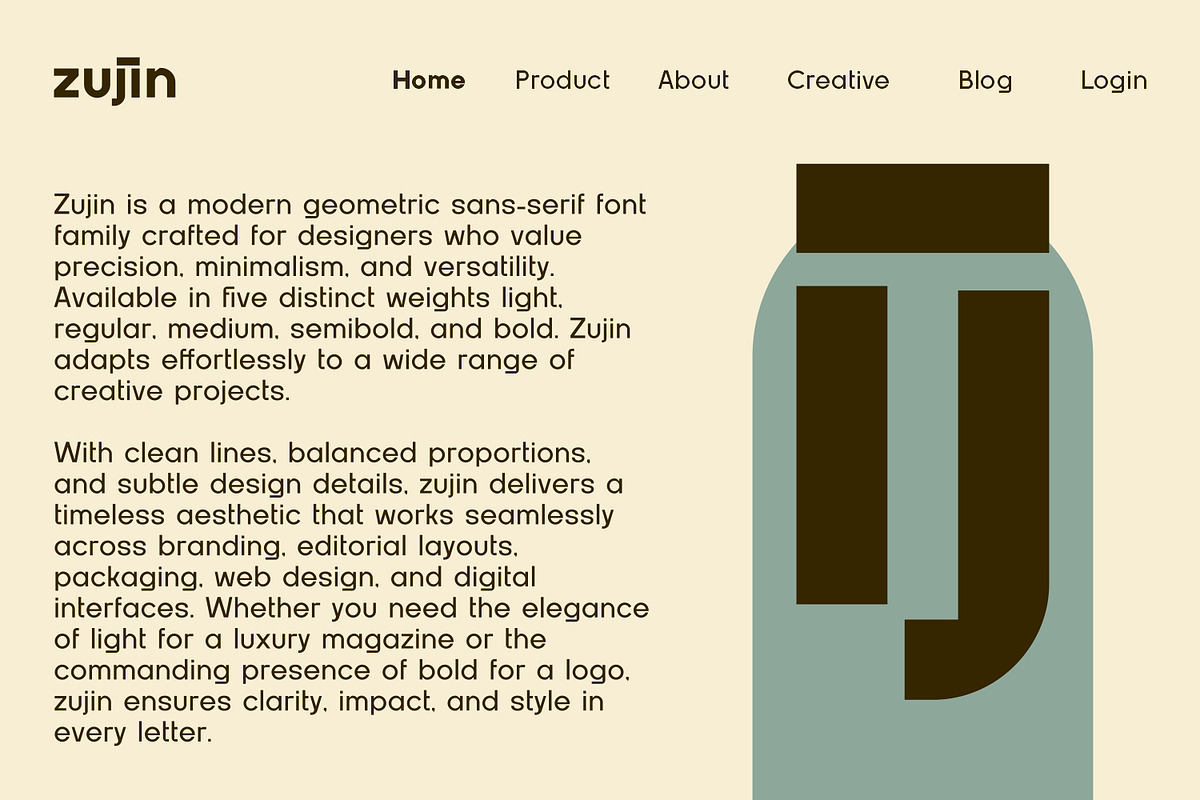 Zujin - Geometric Sans-Serif, a Font by Eotype Studio (Photo 5 of 12)