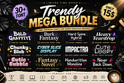 Trendy Mega Bundle Font, a Sans Serif Font by Wow Magic (Thumbnail 1 of 10)