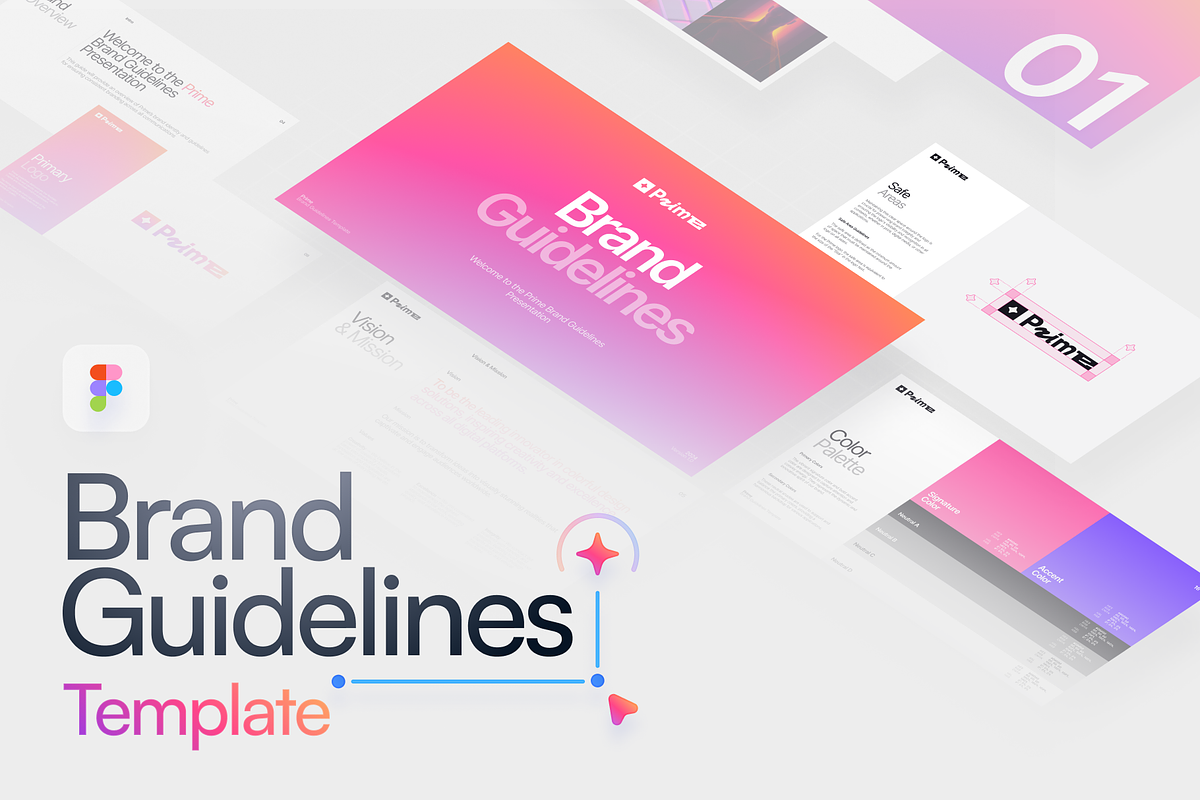 Prime Brand Guidelines • Figma, a Branding & Logo Template by Vasil Enev (Photo 1 of 7)