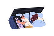 Families, couples sleep together set, a Person Illustration by PaperTrident (Thumbnail 9 of 11)