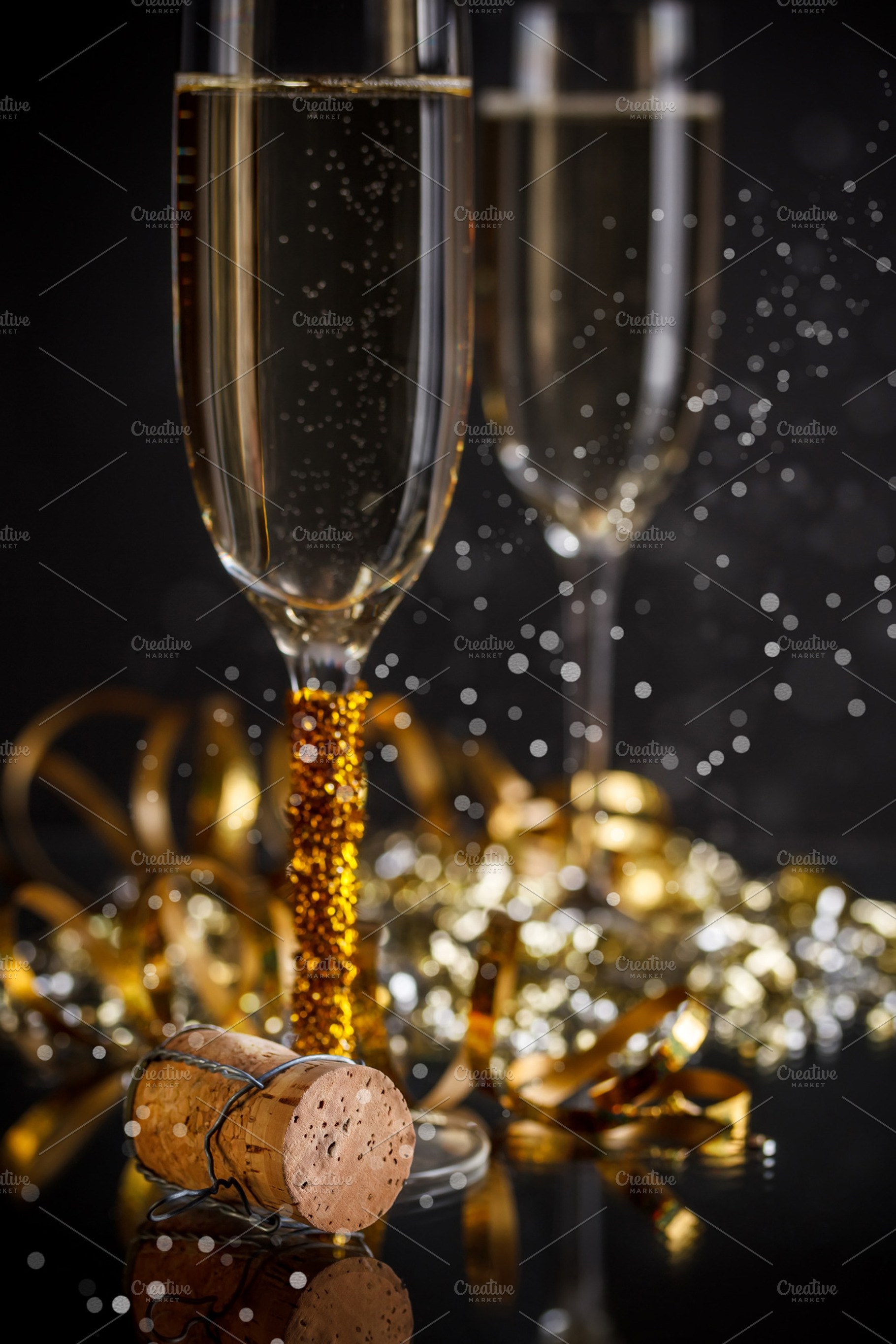 New year's concept featuring drink, black, and holiday