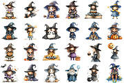 Cute Witch Funny Kids Halloween Clip, an Illustration by Sublimation Artist (Thumbnail 2 of 6)