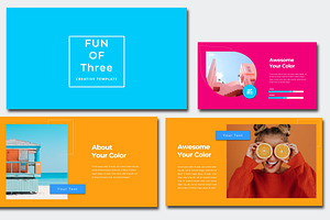 Fun Of Three PowerPoint Template