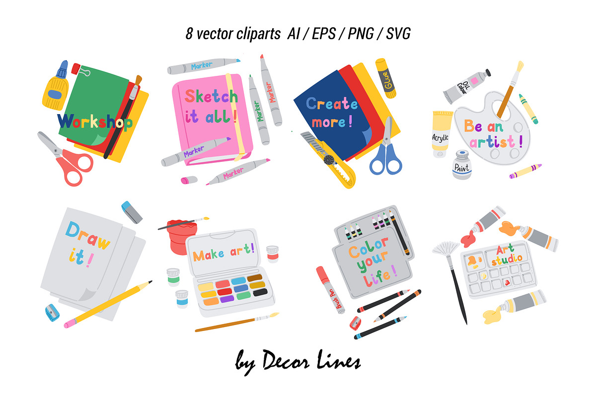 Art Tools, an Object Illustration by Decor Lines (Photo 7 of 15)