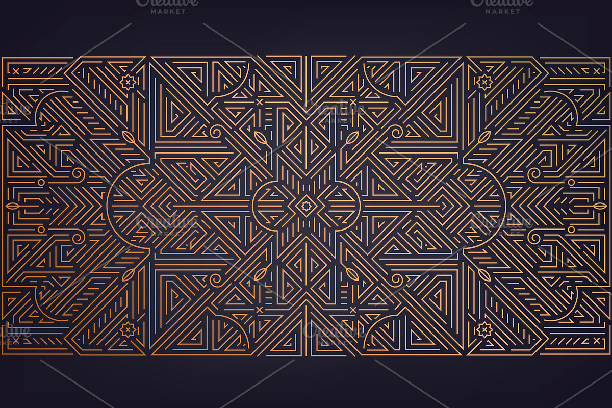 Art Deco Geometric Backgrounds, a Pattern Graphic by Marylia (Photo 7 of 12)