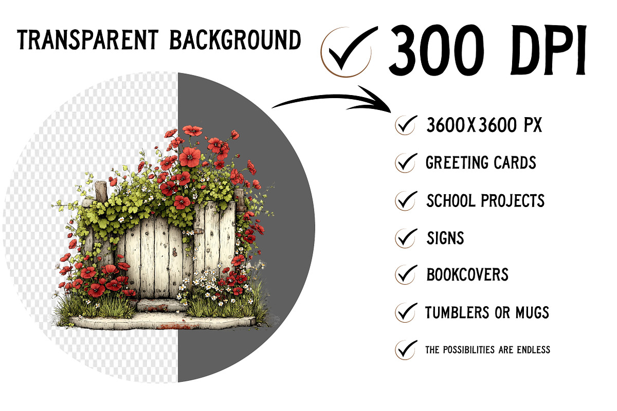 Whimsical Spring Fence Clipart, an Illustration by Craft Nest (Photo 2 of 12)