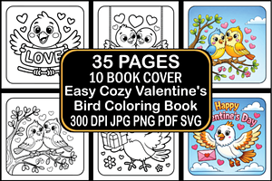 Easy Cozy Valentine's Bird, a Seasonal Illustration by Ink Gallery