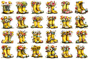 Boots with Spring Flowers Sublimatio, an Illustration by designcity5 (Thumbnail 2 of 5)