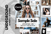 CANVA| Underground Social Media Pack, a Social Media Template by 9inchideas (Thumbnail 1 of 9)