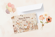 Watercolor Party Animals Clipart, an Object Graphic by JulsIst (Thumbnail 4 of 13)