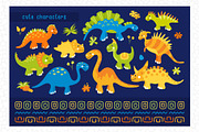 Dinosaurs patterns and alphabet, an Animal Illustration by LartGraphics (Thumbnail 10 of 12)