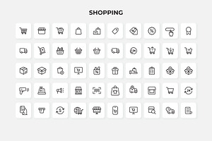 1000 Outline Icons Canva Bundle