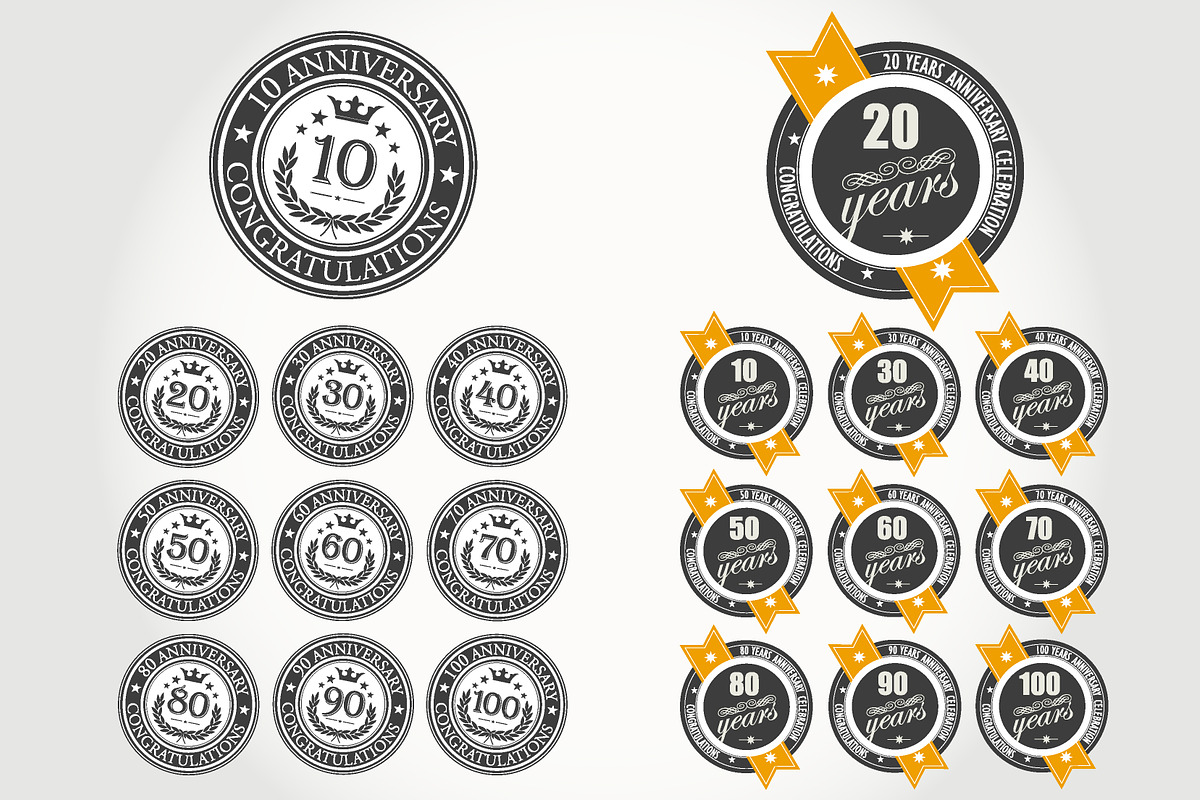Anniversary, a Card Template by Vector Maker