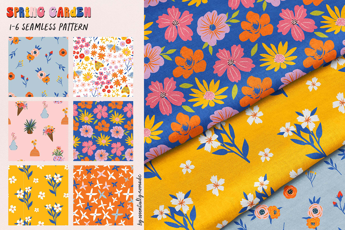 Spring Garden Pattern & Illustration, an Illustration by Essentially Nomadic (Photo 4 of 12)