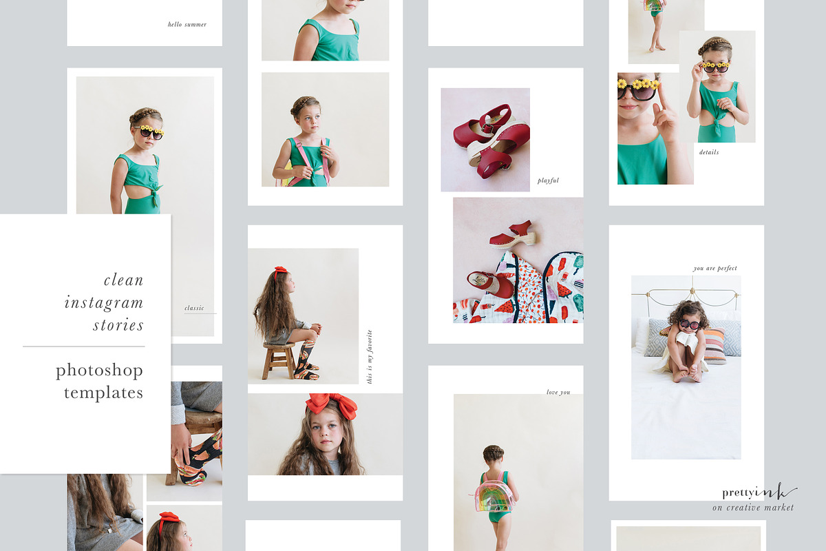 Clean Minimal Instagram Stories Pack, a Social Media Template by pretty ink