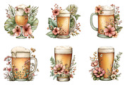 Watercolor Summer Beer Clipart, an Illustration by SinaCreation (Thumbnail 3 of 9)