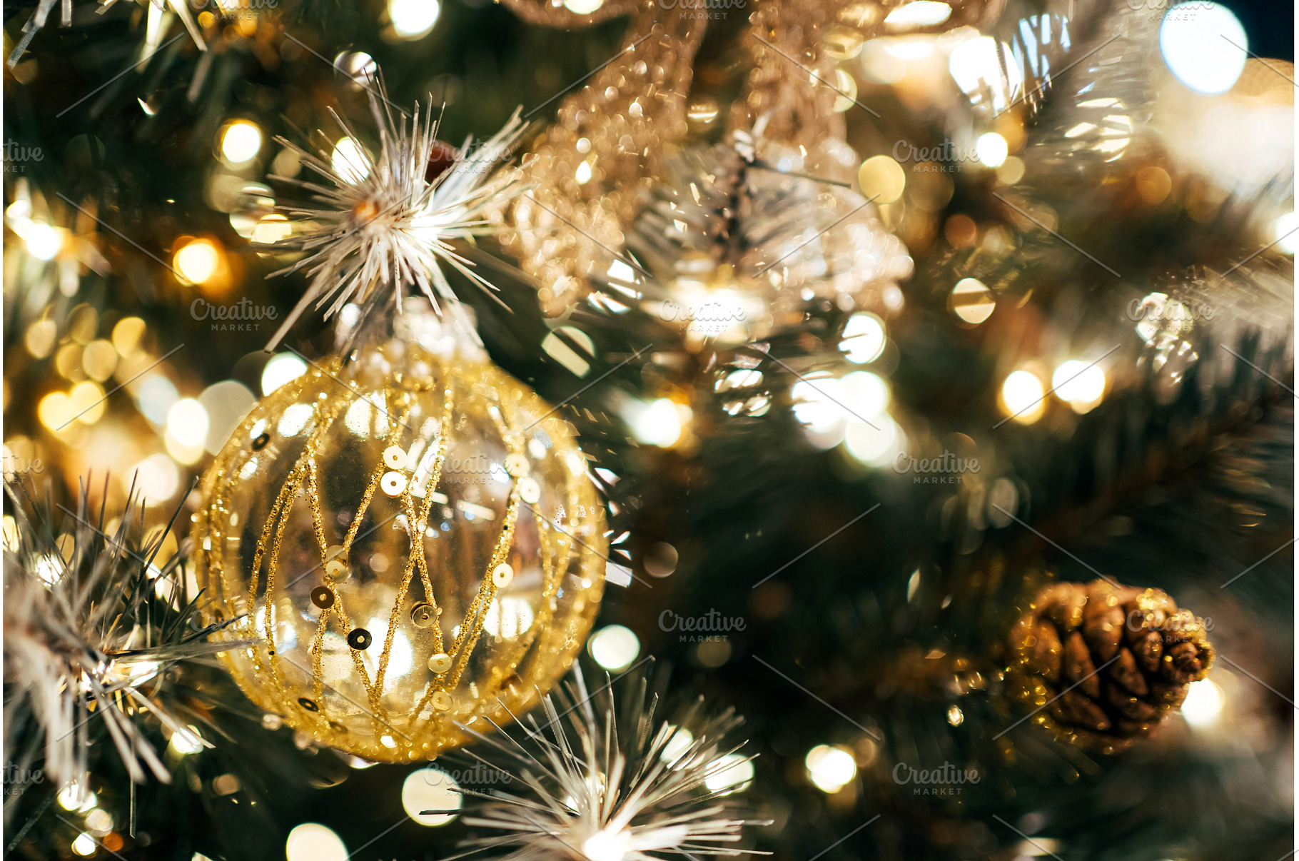 Christmas tree glowing with festive, a Holiday Photo by Anna Efetova