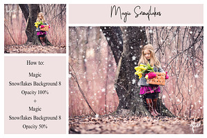 35 Magic Snowflakes PNG Overlays