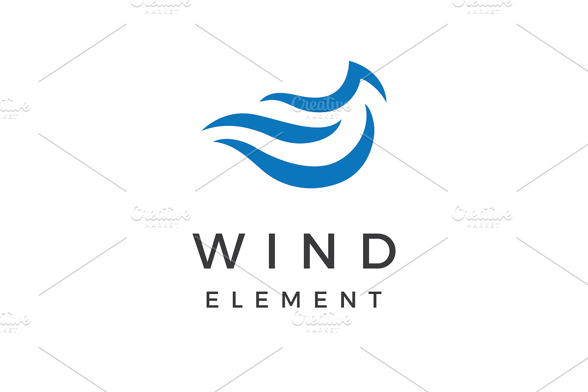 wind abstract logo design, a Graphic by LOGOCREATIVE